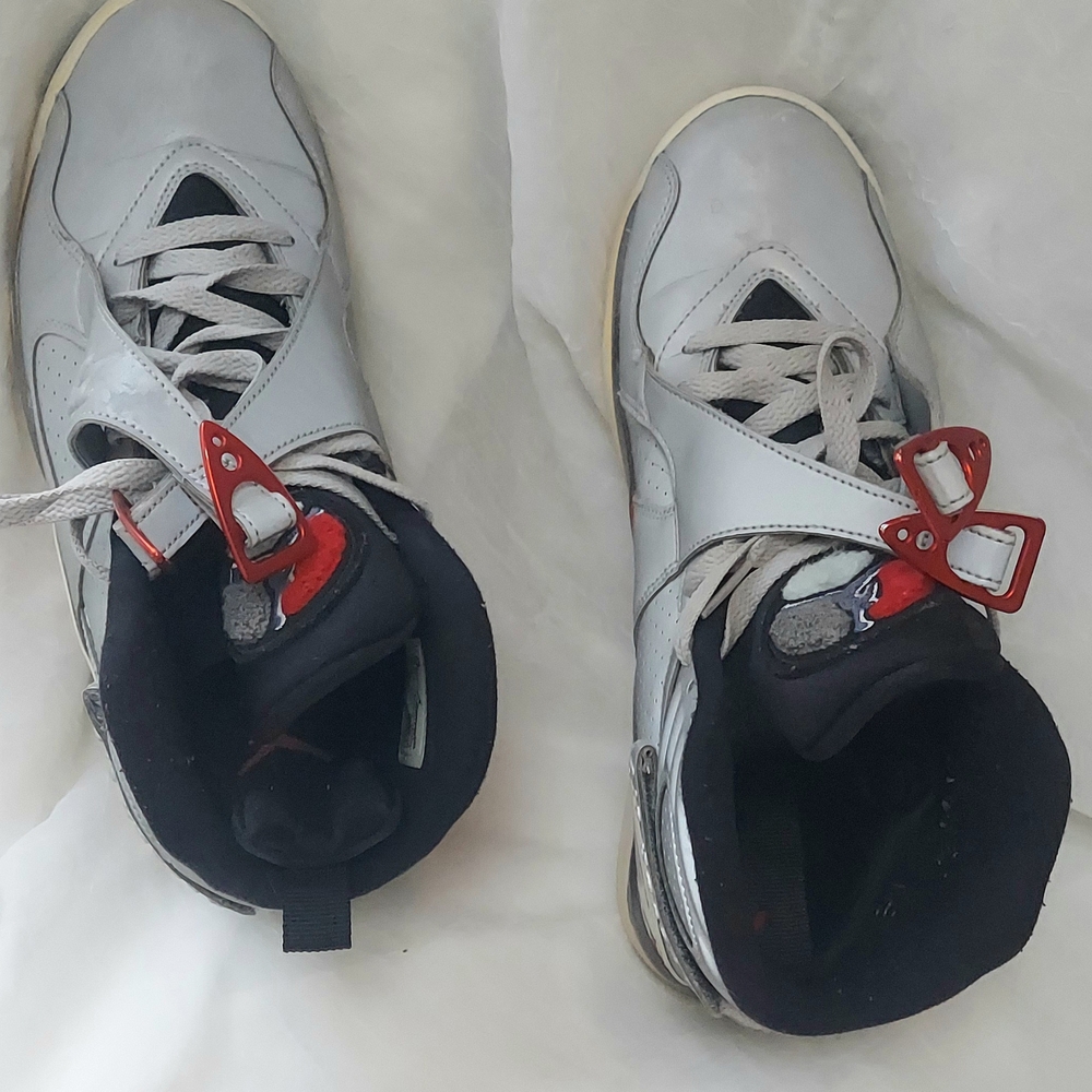 Nike Air Jordan 8 Retro "Reflections of a Champion" Refelctive Gray Sneakers 8.5 - Picture 10 of 14